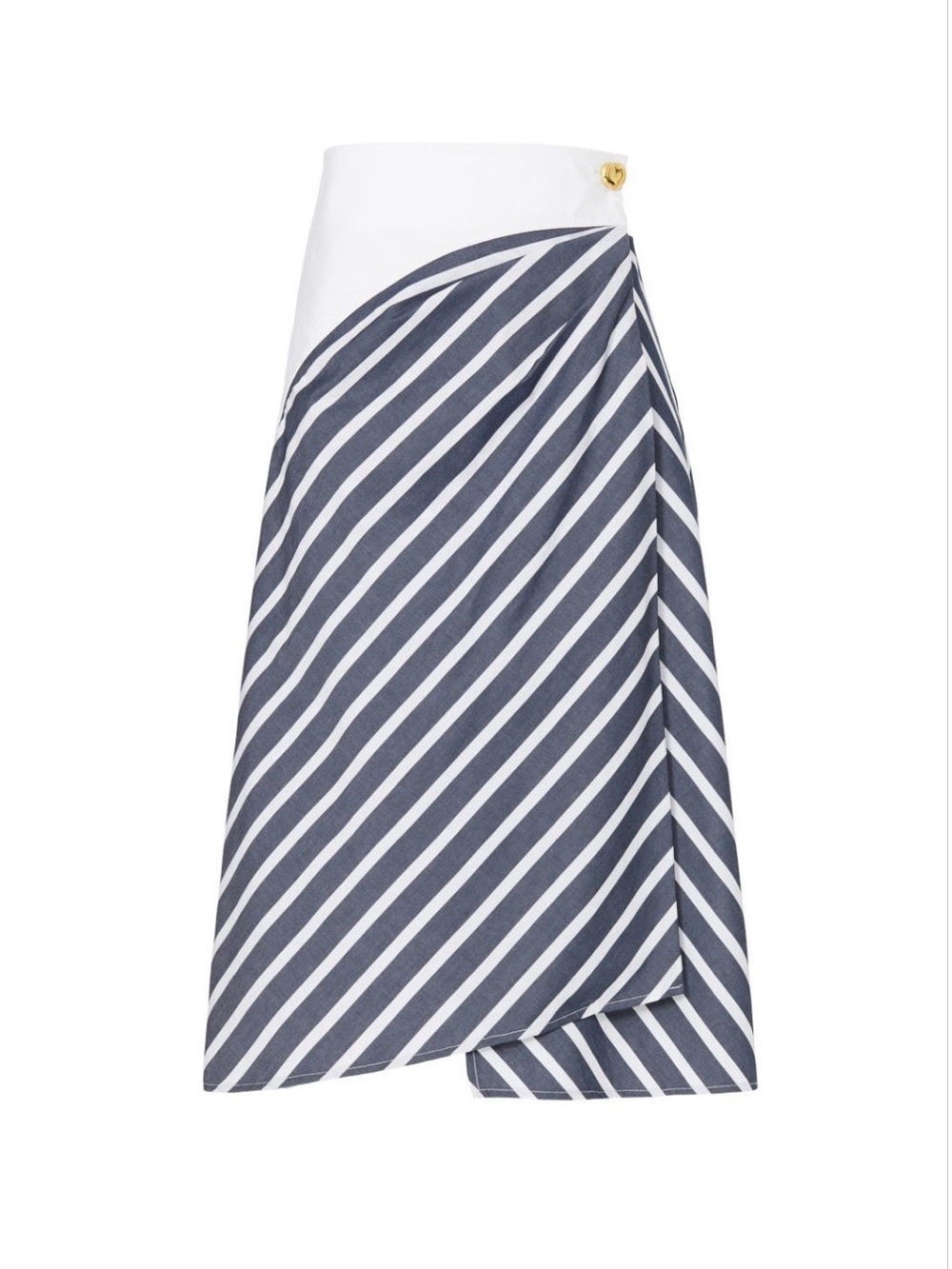 Tanya Taylor~Ziggy~Navy and White Asymmetrical Wrap Skirt~Size 4~$395~